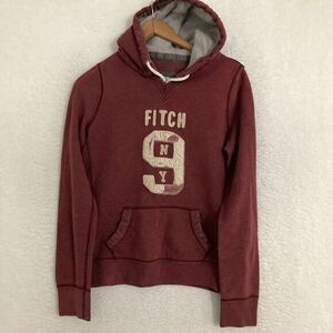 Abercrombie & Fitch Hoodie Women L Pullover Vintage Distressed Embroidered Y2K